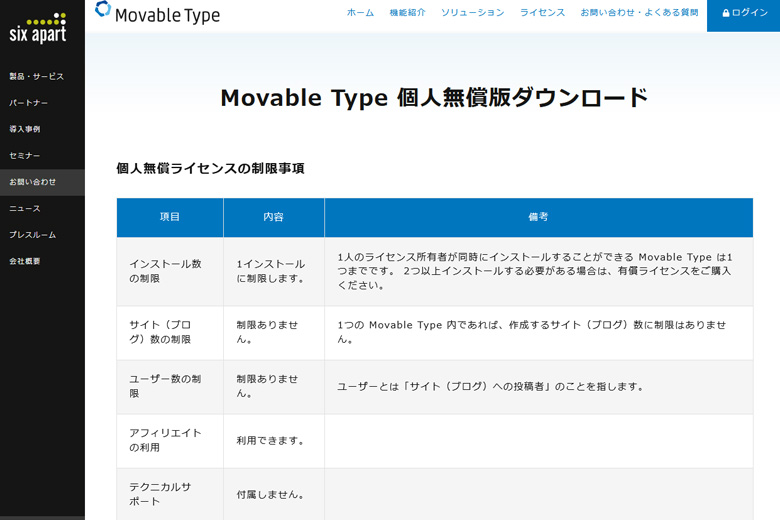 Movable Type（ムーバブルタイプ）インストール方法